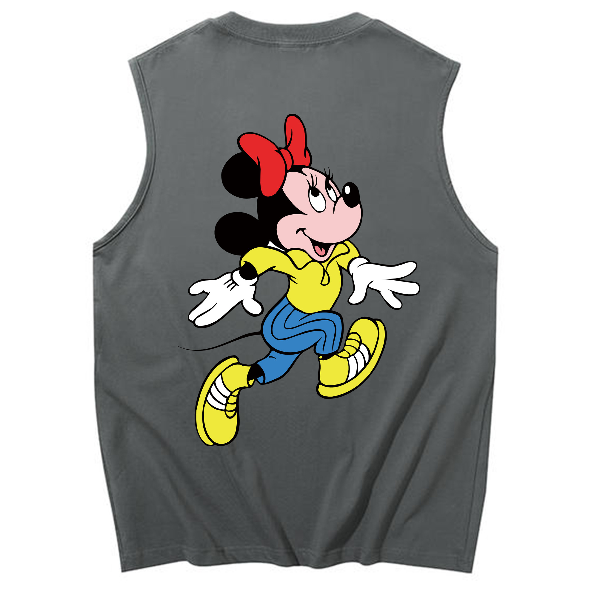 ミッキーマウス Mickey Mouse コットン100％タンクトップ（背面プリント）